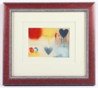 DINE, Jim, "Small heart painting No 12", Multiple (Kunstpostkarte in Farboffset/Karton), 9,5 x 13, 