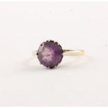 AMETHYST-RING, 585/ooo Roségold, minst. besch., RG 53, 2,7g