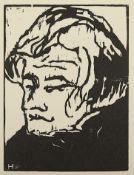 HECKEL, Erich, "Kopf des Geigers", Holzschnitt, 20 x 15, im Stock monogrammiert und datiert '07, au