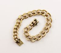 ARMBAND, 333/ooo Gelbgold, besch., L 21, 21,7g 