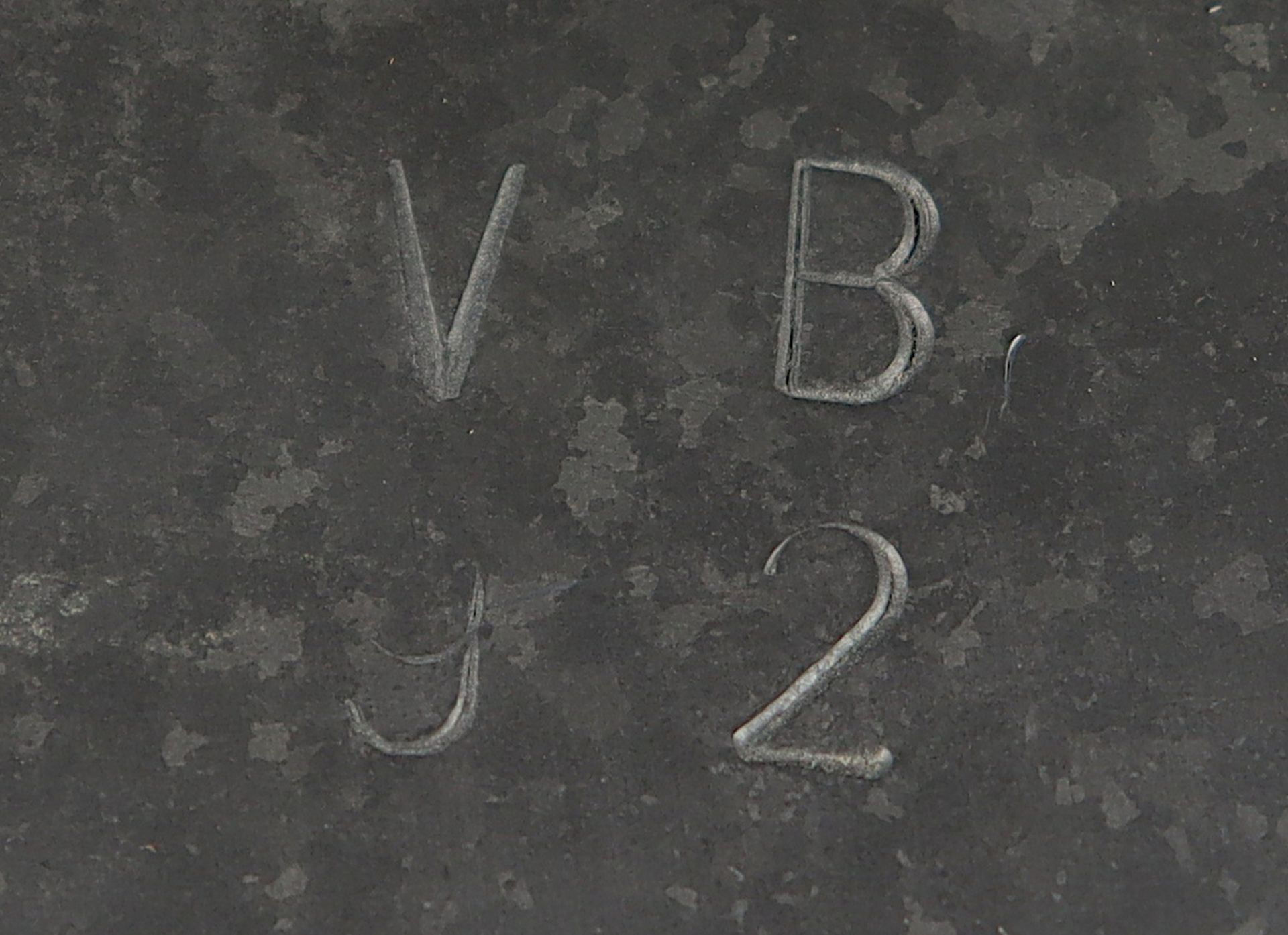 BONATO, Victor, "Yin-Yang", Blei auf Glasplatte, innen monogrammiert und datiert '92, Auflage für W - Bild 3 aus 4