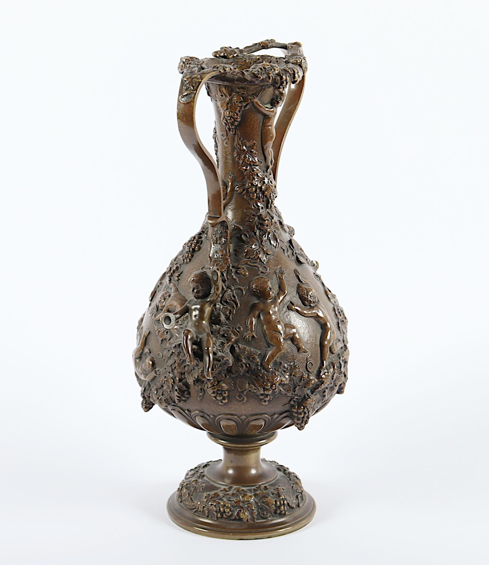 VASE "BACCHANAL", Bronze, H 30, ENGLAND, E.19.Jh.  - Bild 3 aus 4