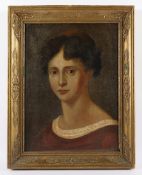 BILDERRAHMEN, mit Portrait einer Frau, Falzmaß 47,5 x 35,5, 19.Jh. 