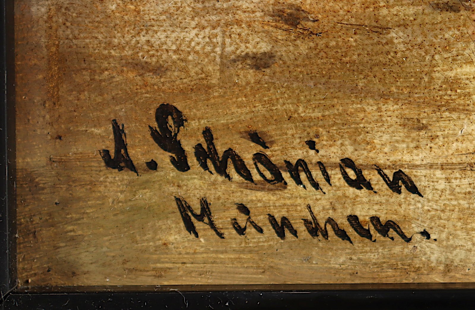 SCHÖNIAN, Alfred II (1856-1936), "Federvieh", Öl/Lwd., 30 x 55, unten links signiert, R.  - Image 3 of 4