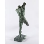 BREKER, Arno, "Torso der Rossebändiger", Bronze, grün patiniert, H 53 cm, am Fuß signiert und Gieße