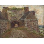 PERFALL, Erich von (1882-1961), "Am Burgtor", Öl/Malkarton, 32 x 41, besch., unten rechts signiert,