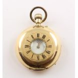 TASCHENUHR, Halbsavonette, 585/ooo Gelbgold, Staubdeckel Metall, Werk mit kleiner Sekunde, gangbar,