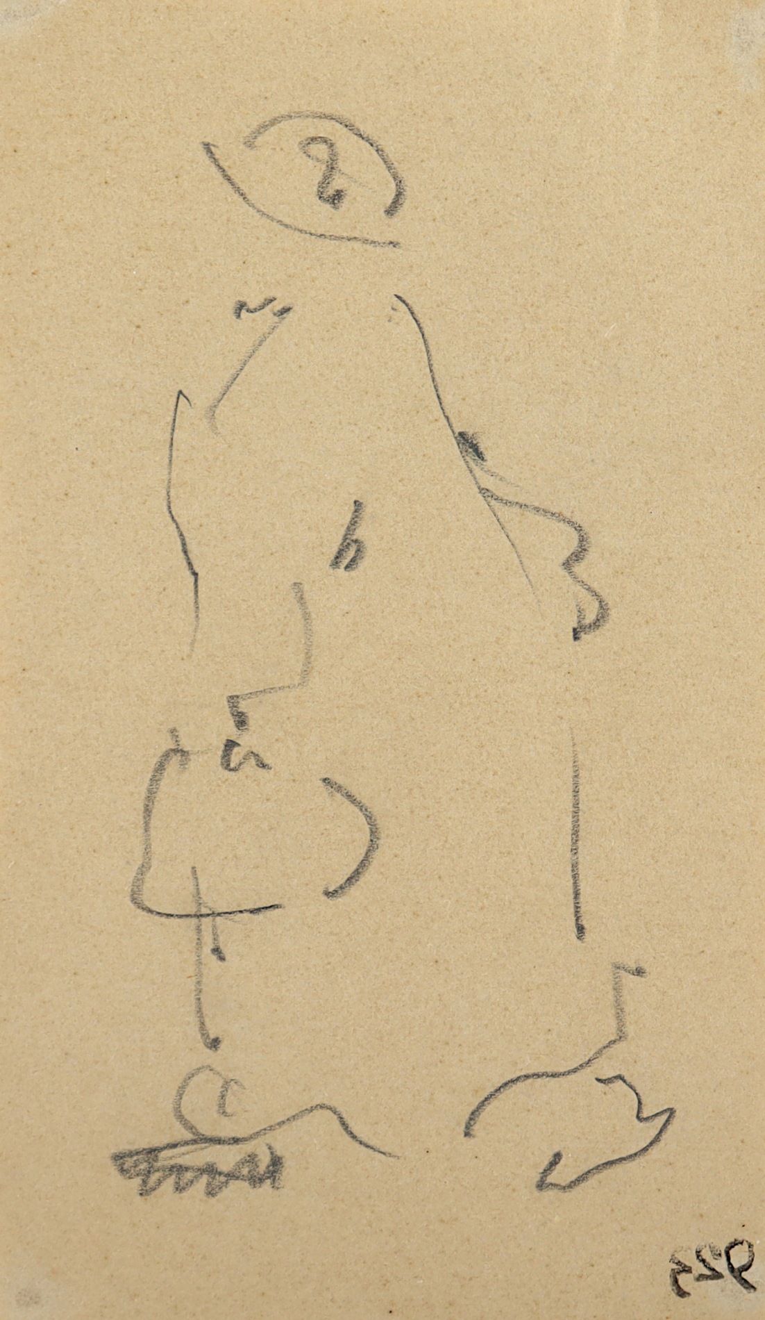 ZILLE, Heinrich, drei Zeichnungen in Bleistift und Kohle/Papier, bis 22 x 13, auf Passepartout mont - Image 4 of 4