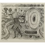 BRAUER, Arik, "o.T.", Original-Lithografie, 21 x 24,5, nummeriert 54/300, handsigniert, ungerahmt