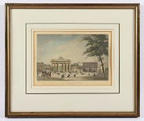 BERLIN - BRANDENBURGER TOR, kolorierter Stahlstich, 14 x 21, 19.Jh., R. 