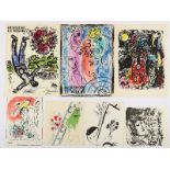 CHAGALL, Marc, Konvolut von 13 Arbeiten, Original-Lithografien, teils aus Derriere le miroir, L'Ate