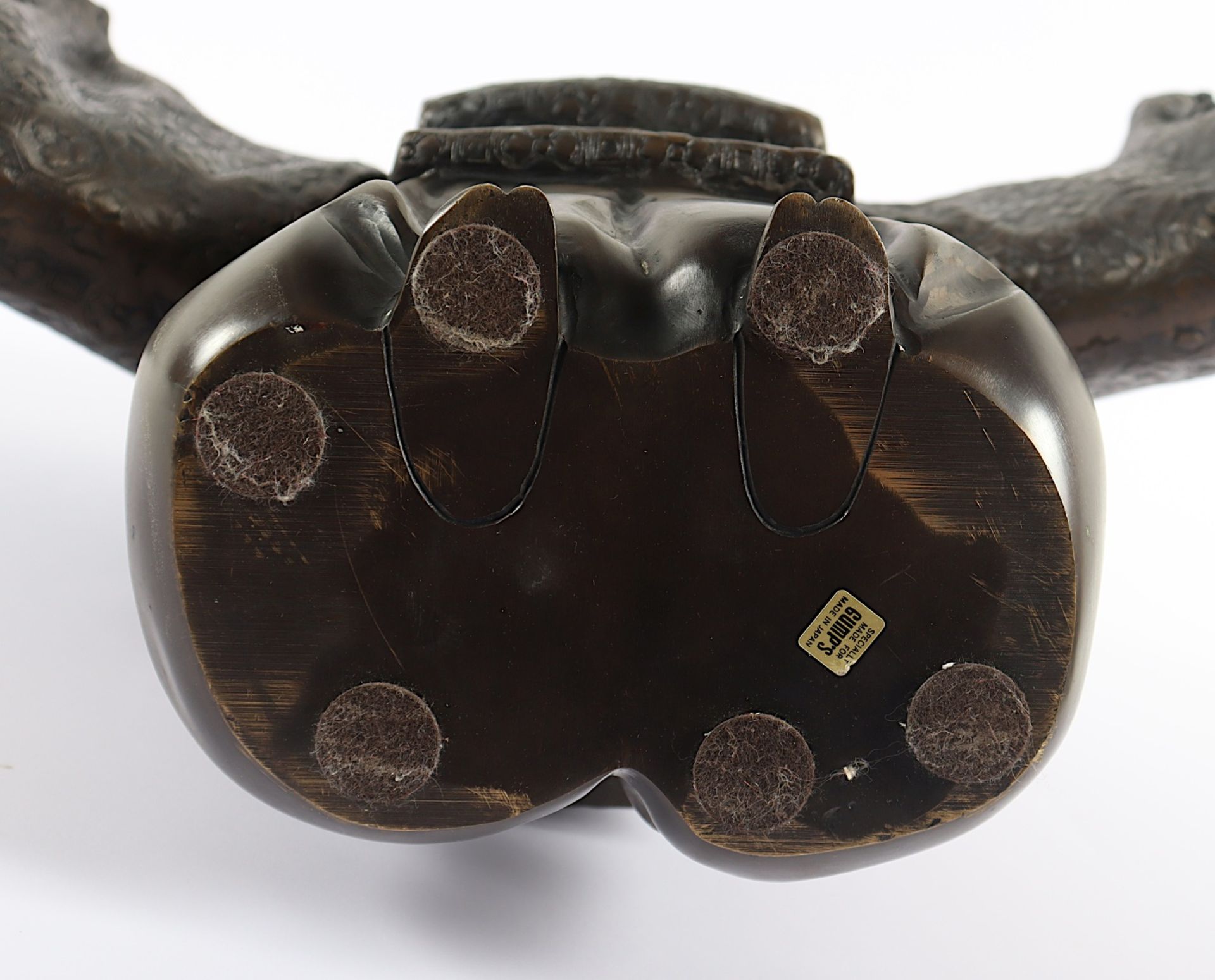 GROSSE FIGUR EINES TÄNZERS, Bronze, braun patiniert, abnehmbare Maske, H 50, JAPAN, 20.Jh.  - Image 5 of 5