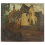 ASEN, Carl Theodor (1875-1927), "Straße in Beilstein/Mosel", Öl/Lwd., 75 x 86, unten rec