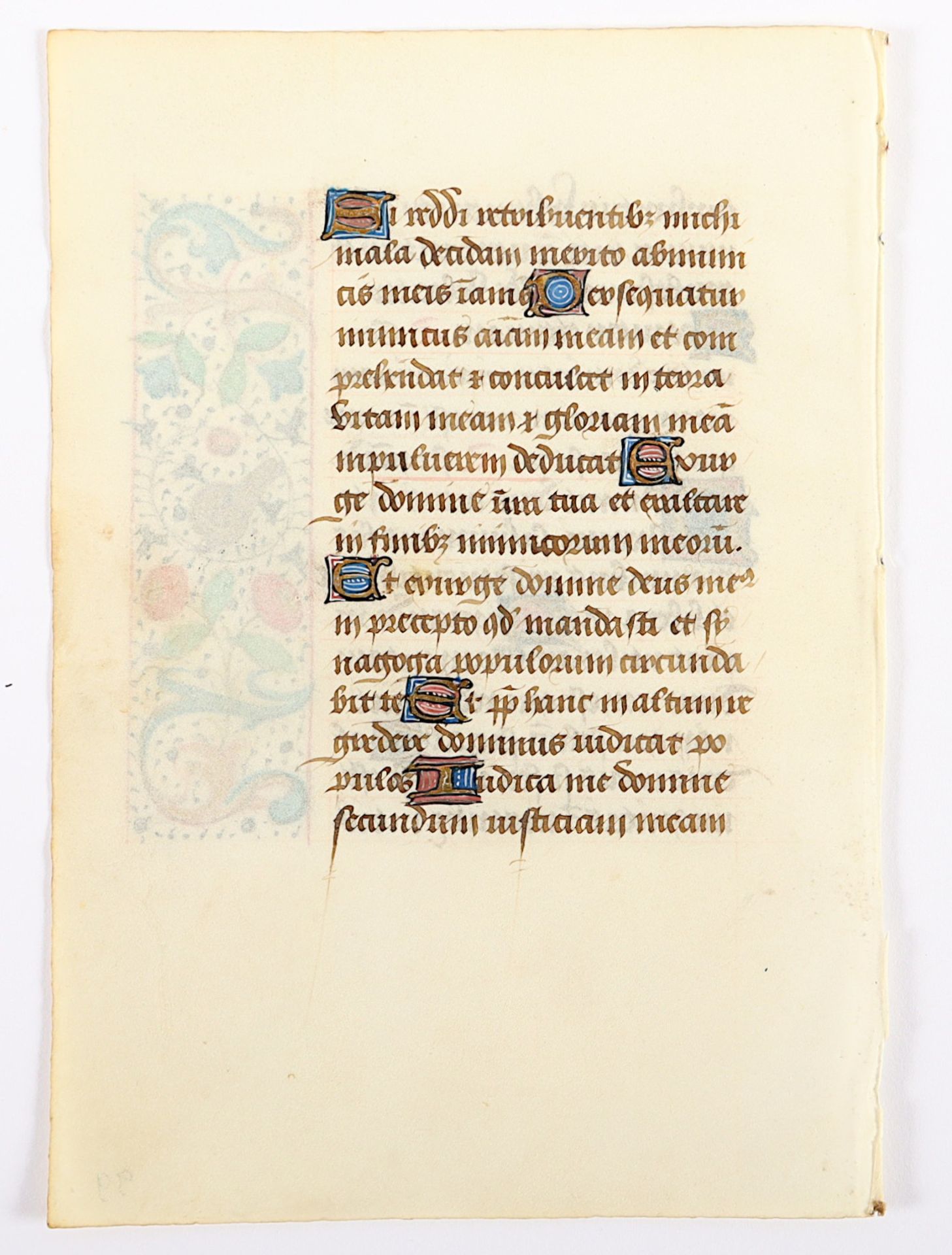 BLATT EINER MITTELALTERLICHEN HANDSCHRIFT, um 1475, Frankreich, beidseitig lateinischer Text auf Pe - Bild 2 aus 2