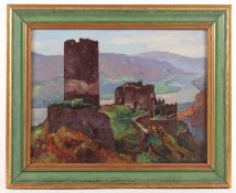 WOLTER, Toni (1875-1929), "Blick auf Burg Bischofstein", Öl/Holz, 26 x 34, unten rechts signiert, R