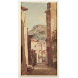 ACKERMANN, Rudolf Werner (1908-1982), "Spanische Gasse", Öl/Hartfaser, 80 x 40, unten rechts signie