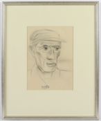 VAN DER ZWEEP, Douwe Jan (1890-1975), "Arbeiterportrait", Bleistift/Papier, 28 x 20 (Passepartoutau