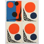 CALDER, Alexander, vier Arbeiten, Original-Farblithografien, 25,5 x 19, aus "L'atelier Mourlot", Th