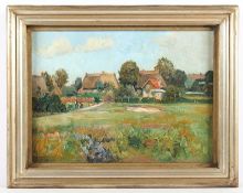 VEZIN, Frederick (1859-1942), "Landschaft mit Bauernhof", Öl/Hartfaser, 35 x 47, unten links signie
