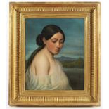 LAMOTHE, Louis (1822-1869), "Portrait eines Mädchens", Öl/Lwd., 56 x 46, unten rechts signiert, R.