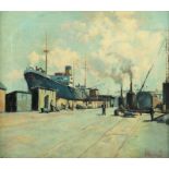 PIJNENBORG, Jacques (1882-1964), "Hafen von Hamburg", Öl/Lwd., 35 x 31, unten rechts signiert, R.