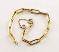 ARMBAND, 750/ooo Gelbgold, L 19, Sicherheitskette 333/ooo Gelbgold,  insges. 5,4g 