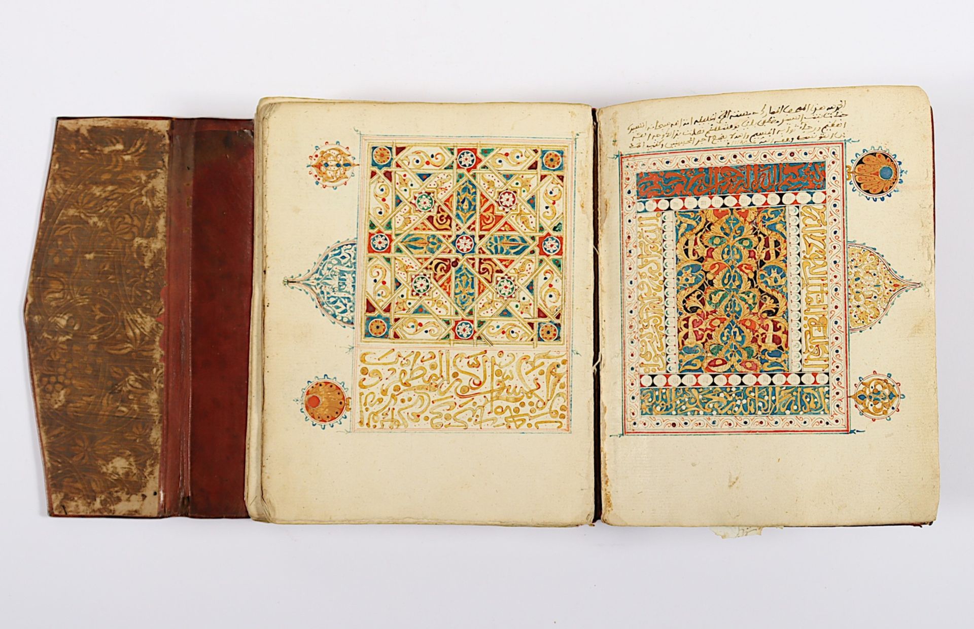 SELTENER KORAN, (QUR'AN) farbige Malerei auf Papier, arabische Handschrift, 18.Jh.
