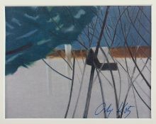 KATZ, Alex, "Snow scene 3", Multiple (Kunstpostkarte in Farboffset/Karton), 10 x 14, 2014, R. 