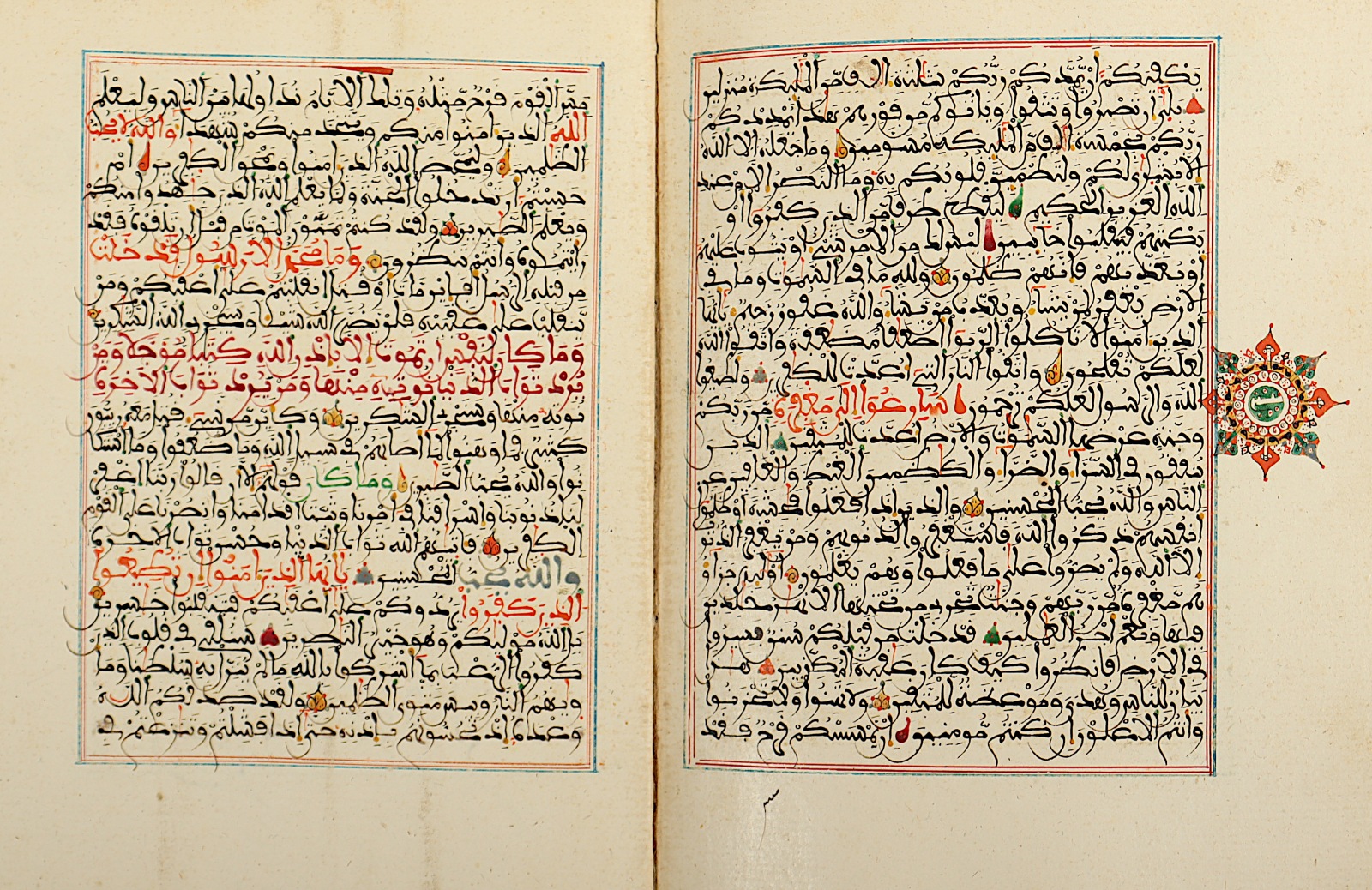 SELTENER KORAN, (QUR'AN) farbige Malerei auf Papier, arabische Handschrift, 18.Jh. - Image 3 of 14