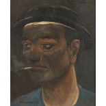 HEYENBROCK, Herman (1871-1948), "Portrait eines Arbeiters", Öl/Platte, 28 x 22, unten links signier