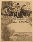 KLINGER, Max, "An Arnold Böcklin", Radierung, 43 x 33, in der Platte signiert, Blatt 1 Opus X (1885