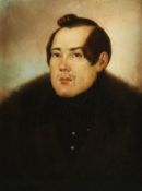 RUSSISCHER MALER DES 19.JH., "Portrait eines Mannes", Öl/Lwd., 47,5 x 42, doubliert, R. 