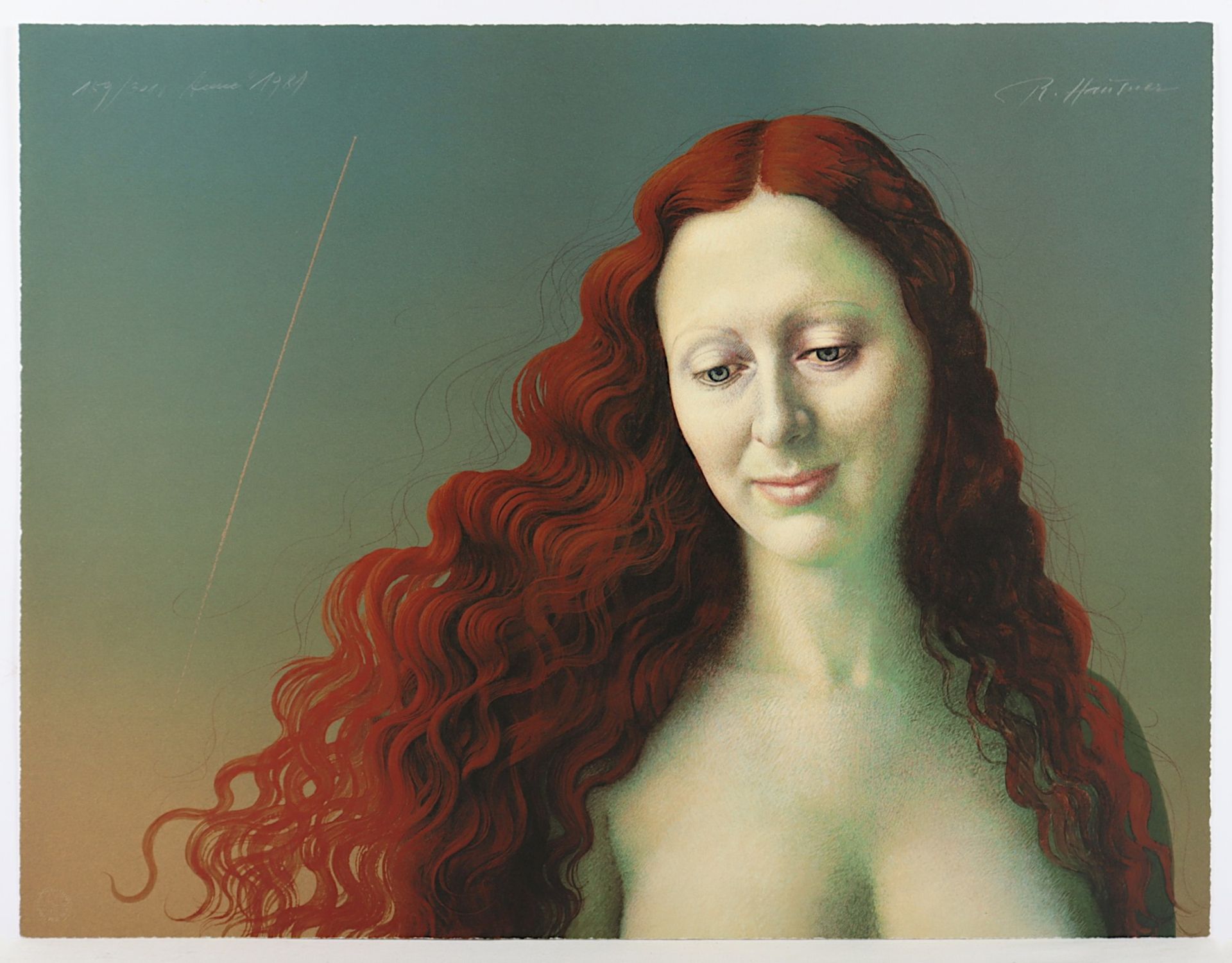 HAUSNER, Robert, "Anne", Original-Farblithografie, 49,5 x 64, nummeriert 159/300, handsigniert, 198