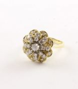 BRILLANT-RING, 585/ooo Gelbgold, besetzt mit Brillanten von zusammen ca. 0,40 ct., RG 54, 5,3g 