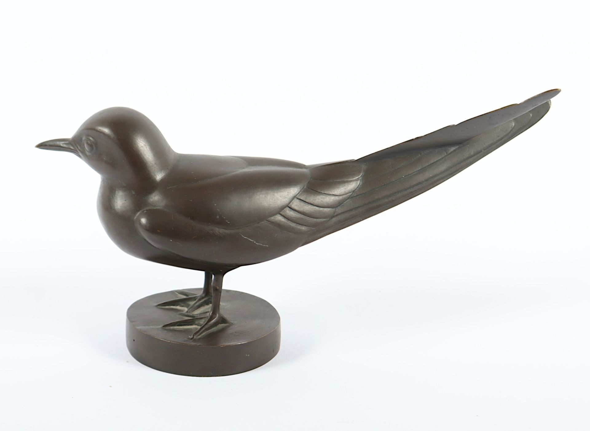 SANDEN-GUJA, Edith von (1894-1979), "Trauerseeschwalbe", Bronze, L 25, H 12, auf dem Sockel - Bild 2 aus 3