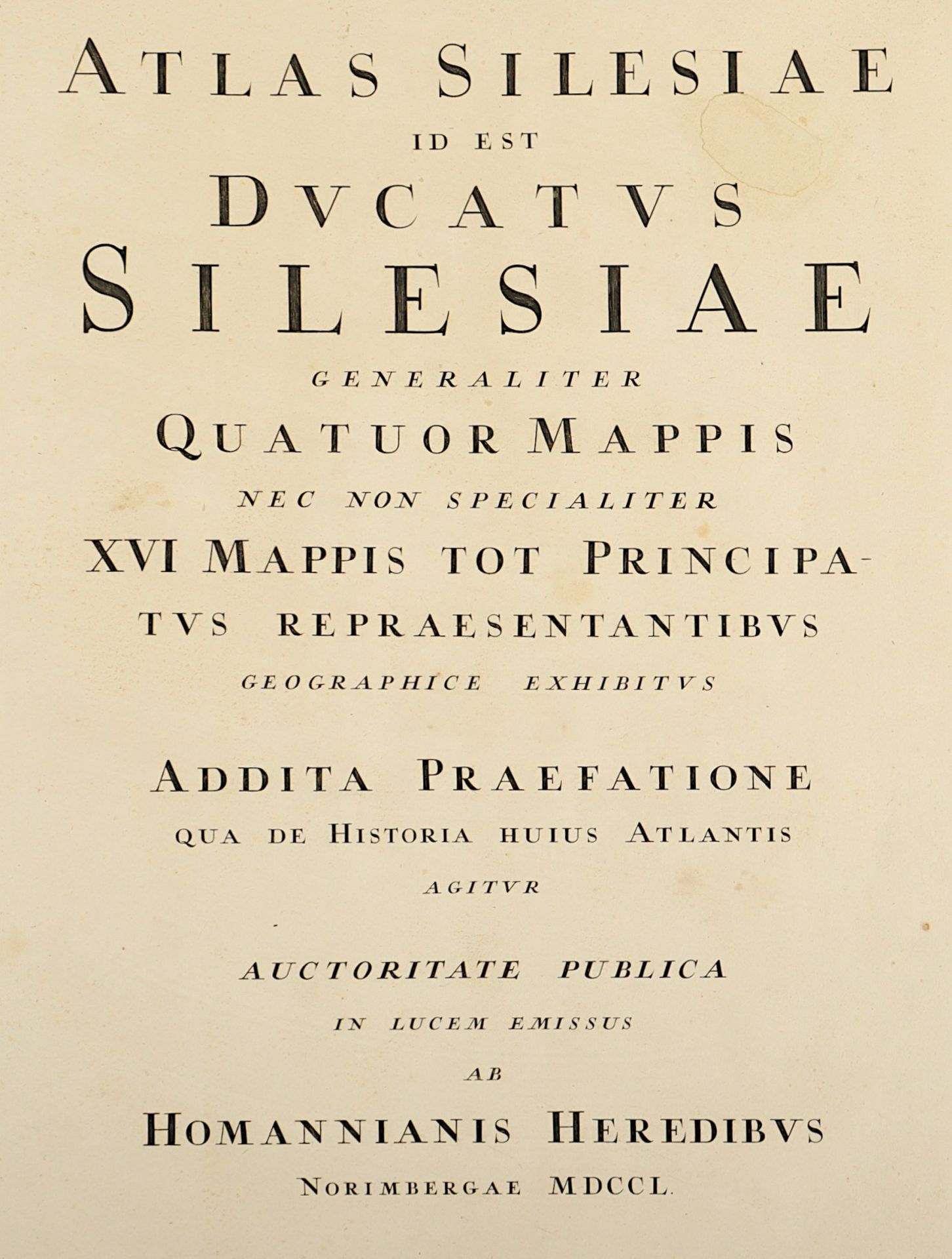 ATLAS HERZOGTUM SCHLESIEN, "Atlas silesiae id est Ducatus Silesiae generaliter quatuor mappis..", F - Image 6 of 9