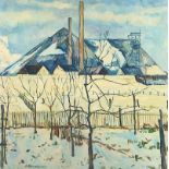 BÄRENFÄNGER, Karl (1888-1947), "Winterliche Industrielandschaft", Öl/Lwd., 94 x 97, unten rechts si