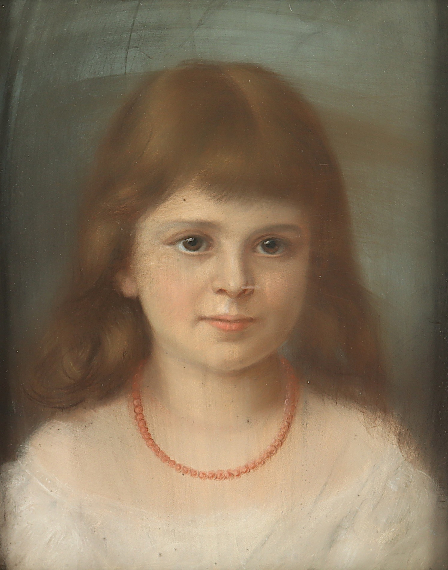 PORTRAITMALER UM 1900, "Bildnis eines Mädchens", Pastell/Papier, 39 x 32, R.  - Image 2 of 3