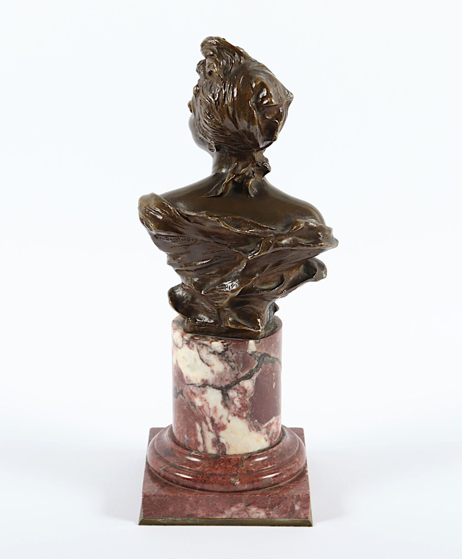 VAN DER STRAETEN, Georges (1856-1928), Bronze, Marmorsockel, Giesermarke, H 27, signiert, FRANKREIC - Image 3 of 5