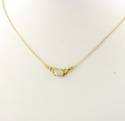 OPAL-COLLIER, 585/ooo Gelbgold, besetzt mit einer Opaltriplette, L 37 oder 39, 2,1g  