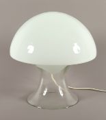 TISCHLAMPE, farbloses sowie Milchglas, einflammig, H 39, MURANO, um 1960/70 