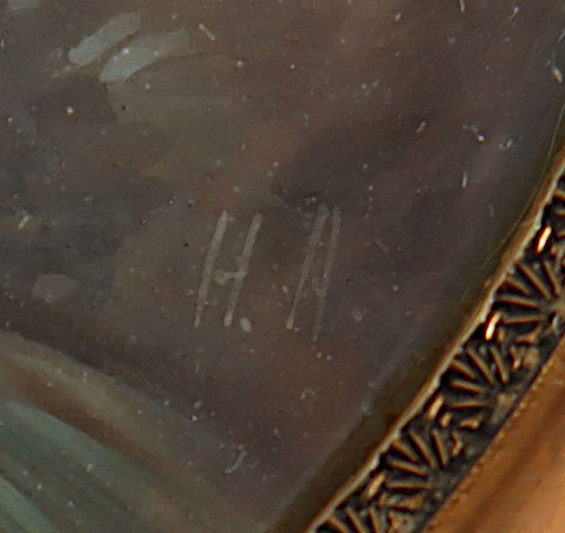 DREI MINIATUREN, Gouache auf Malplättchen, zwei Frauen- und ein Herrenportrait, Dm bis 6, Holzrahme - Bild 3 aus 4