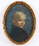 PORTRAITMALER A.20.JH., "Bildnis eines Jungen", Pastell/Papier, 45 x 35, unten rechts unleserlich s