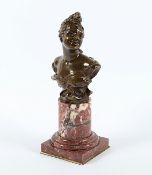 VAN DER STRAETEN, Georges (1856-1928), Bronze, Marmorsockel, Giesermarke, H 27, signiert, FRANKREIC