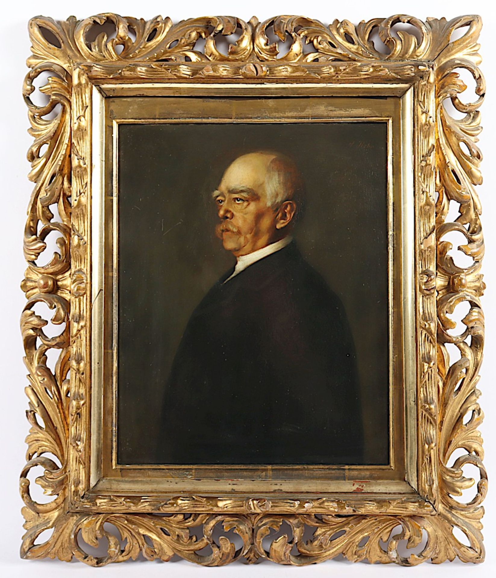 HÖLM, Alfred (*1875), "Otto von Bismarck", Öl/Malkarton, 34,5 x 27,5, oben rechts signiert, Venezia