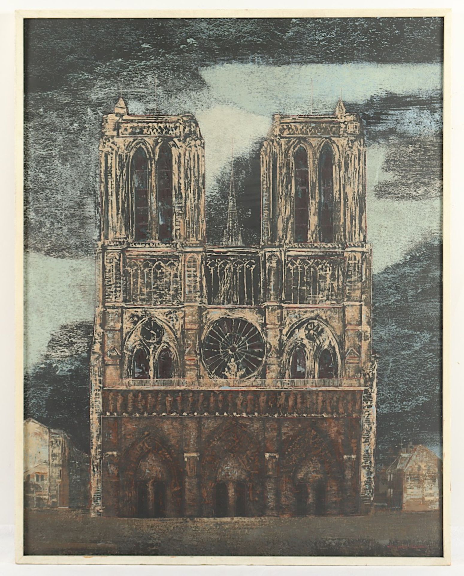 ACKERMANN, Rudolf Werner (1908-1982), "Notre Dame de Paris", Öl/Hartfaser, 90,5 x 70, unten rechts  - Bild 2 aus 5