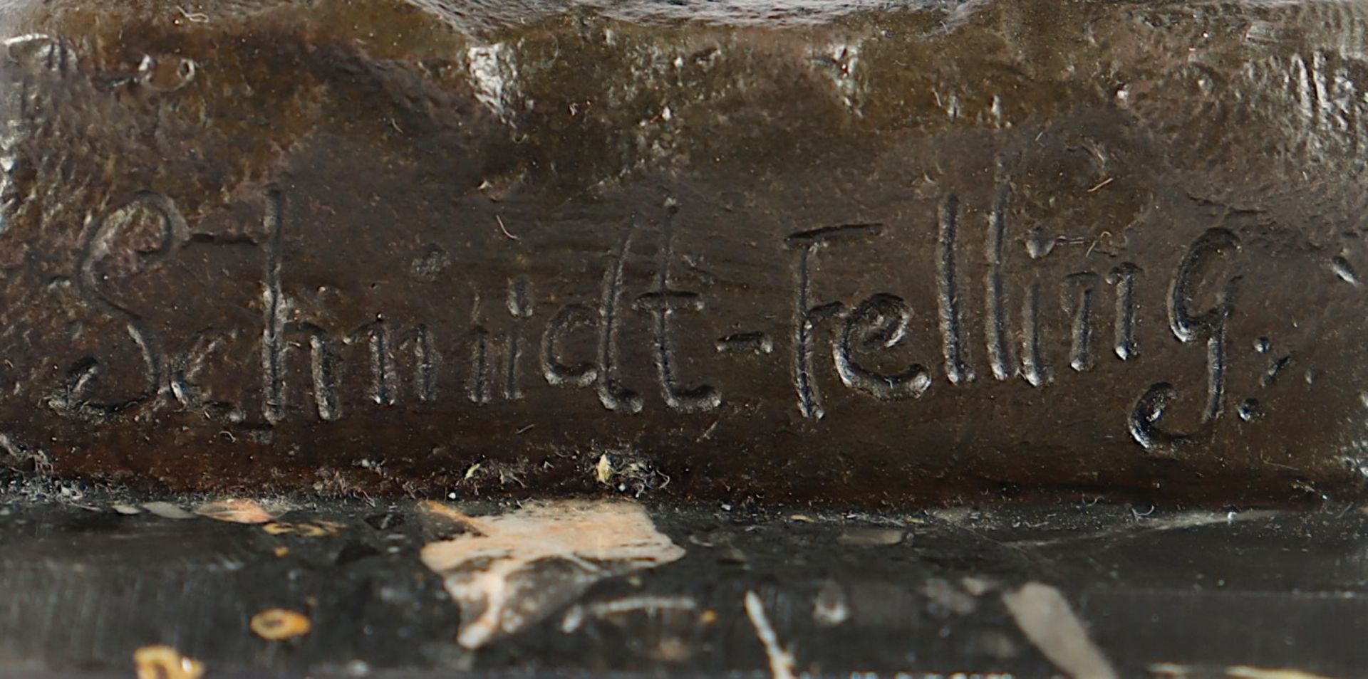 SCHMIDT-FELLING, "Der kleine Raucher", Bronze, H 19, bez.  - Bild 4 aus 4