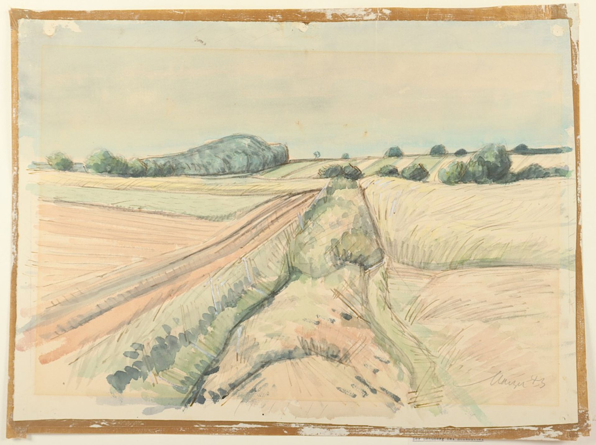 MAETZEL, Emil (1877-1955), "Der Schüberg bei Hoisbüttel", Aquarell/Papier, 42 x 55, unten rechts si - Image 2 of 2