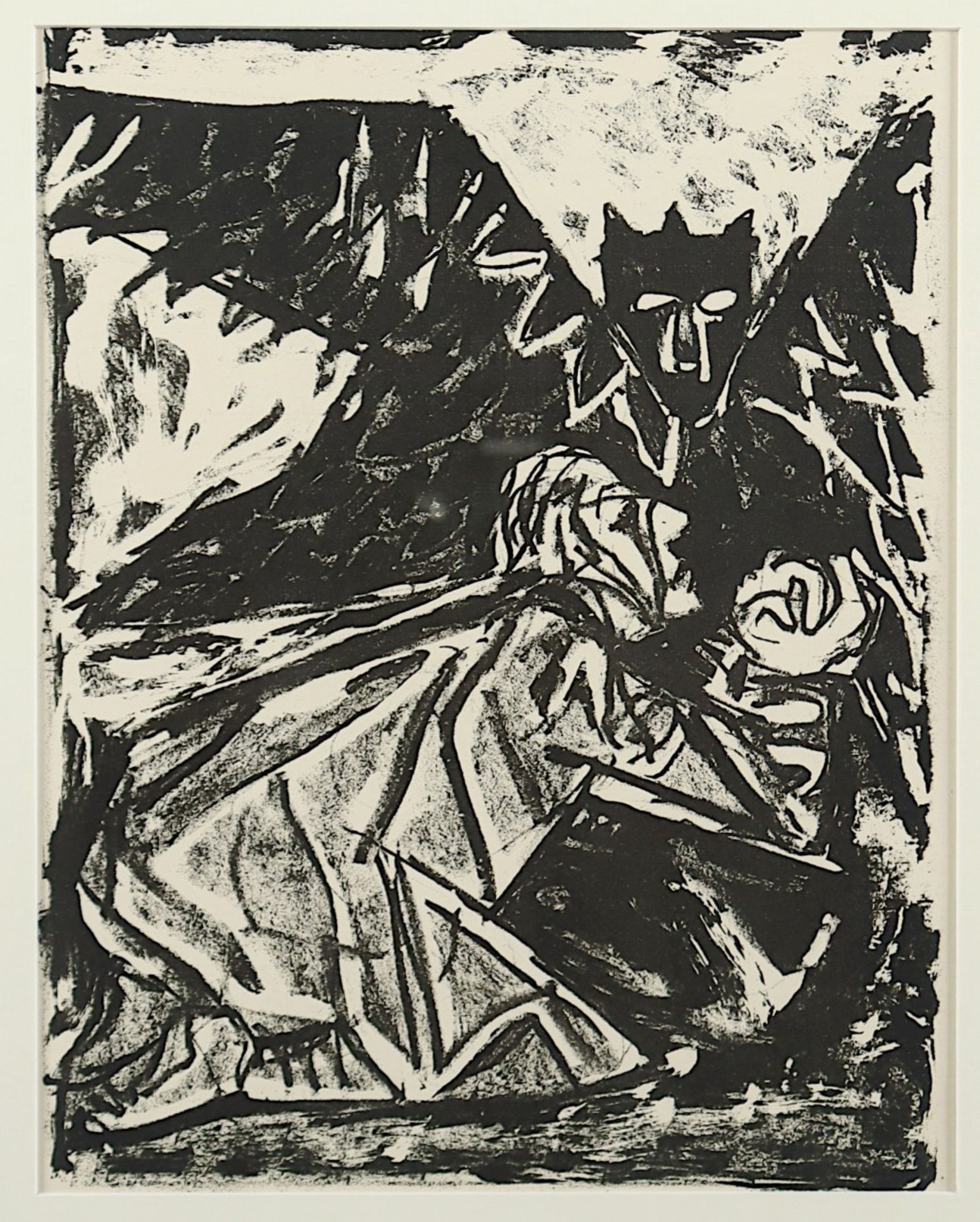 DIX, Otto, "Gethsemane", Original-Lithografie, 29 x 22, zum Matthäus-Evangelium, 1960, WV 259, R.  - Bild 2 aus 2