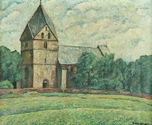 BÄRENFÄNGER, Karl (1888-1947), "Kirche im westfälischen Hohensyburg", Öl/Lwd., 69 x 84, unten recht